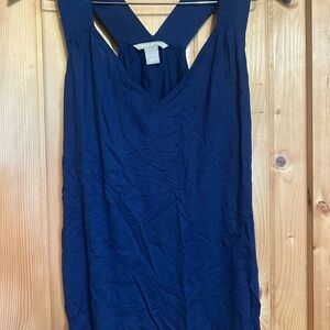 Banana Republic Women's Navy Blue Sleeveless Top